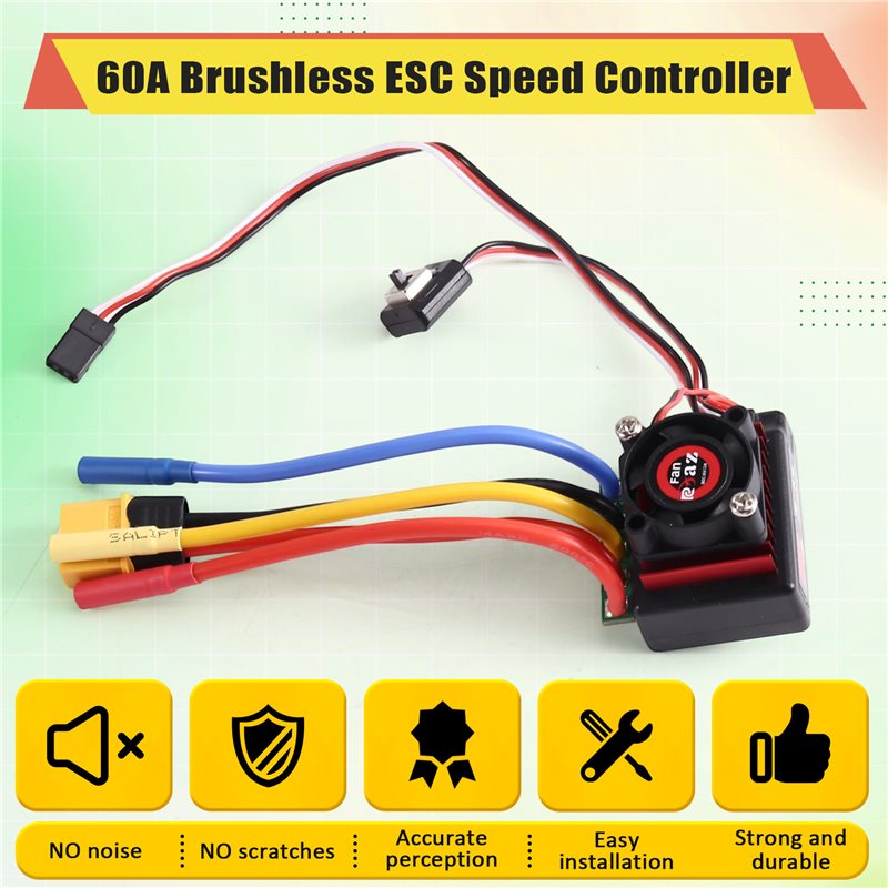 AINY-60A Fırçasız ESC Hız Kont - Brushless Motor 3650 incelemesi ve fiyatı
