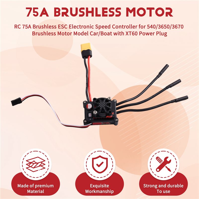 MACH-RC 75A Fırçasız ESC Elekt - Brushless Motor 3650 incelemesi ve fiyatı