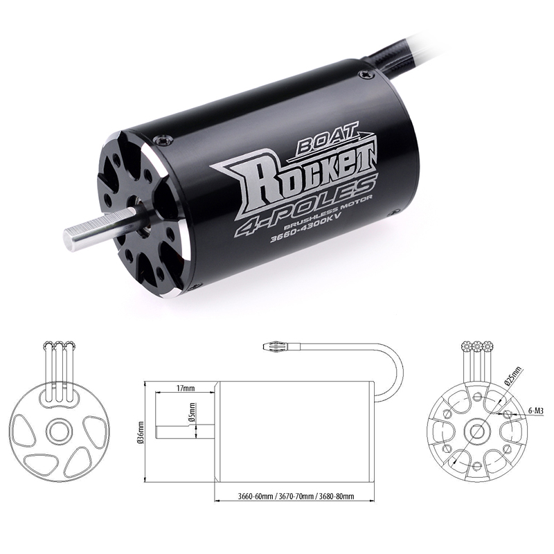 Rockt 3660 3670 3680 3250KV 26 - Brushless Motor 3650 incelemesi ve fiyatı